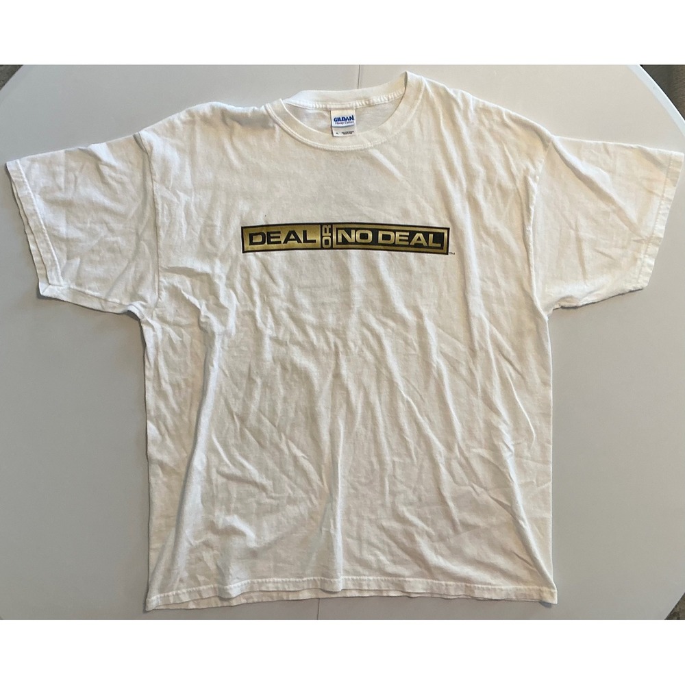 VTG Y2K Deal or No Deal Game‎ Show Lottery Promo T-Shirt Mens XL White Cotton
